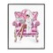 Stupell Industries Trendy Female in Pink Chair Framed Giclee, design by Ziwei Li